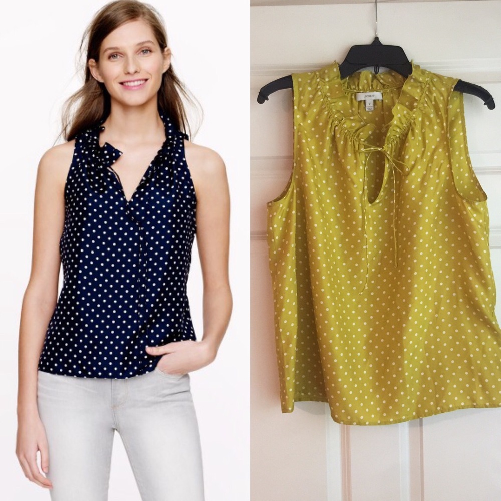 NWOT ✨ ✨ J.Crew Silk Polka Dot Top